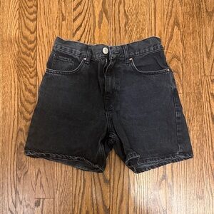 MNG Black Denim Shorts Size 2